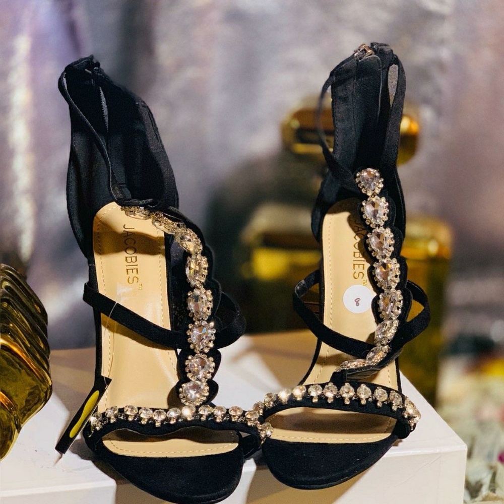 Diamond studded heels